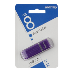 Флеш-память USB 8 Gb Smartbuy Quartz series Violet (SB8GBQZ-V)
