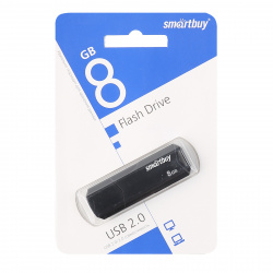 Флеш-память USB 8 Gb Smartbuy CLUE Black (SB8GBCLU-K)