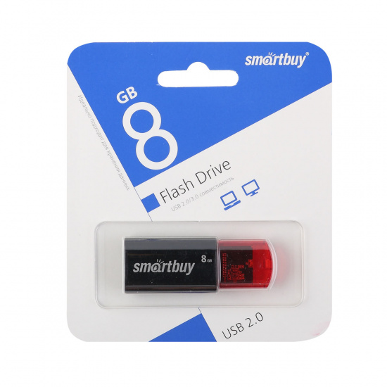 Флеш-память USB 8 Gb Smartbuy Click Black (SB8GBCl-K)