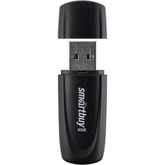 Флеш-память USB 8 Gb Smartbuy Scout Black (SB008GB2SCK)