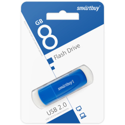 Флеш-память USB 8 Gb Smartbuy Scout Blue (SB008GB2SCB)