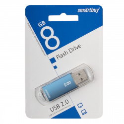 Флеш-память USB 8 Gb Smartbuy V-Cut Blue (SB8GBVC-B)