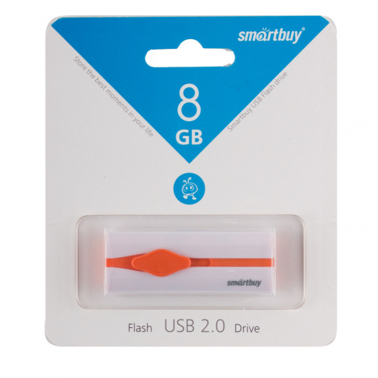 Флеш-память USB 8 Gb Smartbuy Comet White (SB8GBCMT-W)