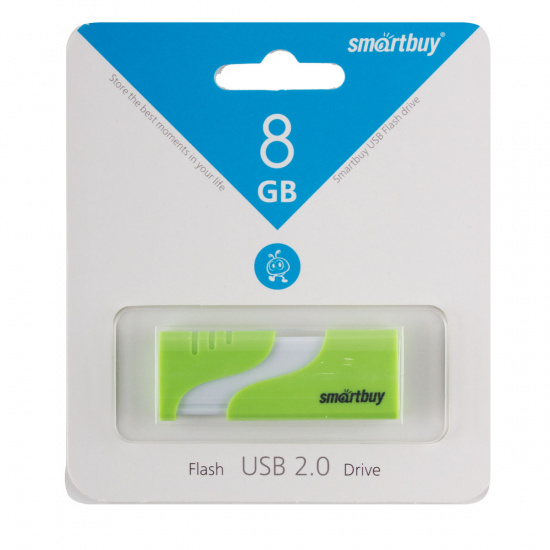 Флеш-память USB 8 Gb Smartbuy Hatch Green (SB8GBHTH-G)