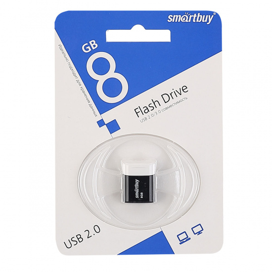 Флеш-память USB 8 Gb Smartbuy LARA Black (SB8GBLara-К)