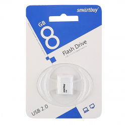 Флеш-память USB 8 Gb Smartbuy LARA White (SB8GBLara-W)
