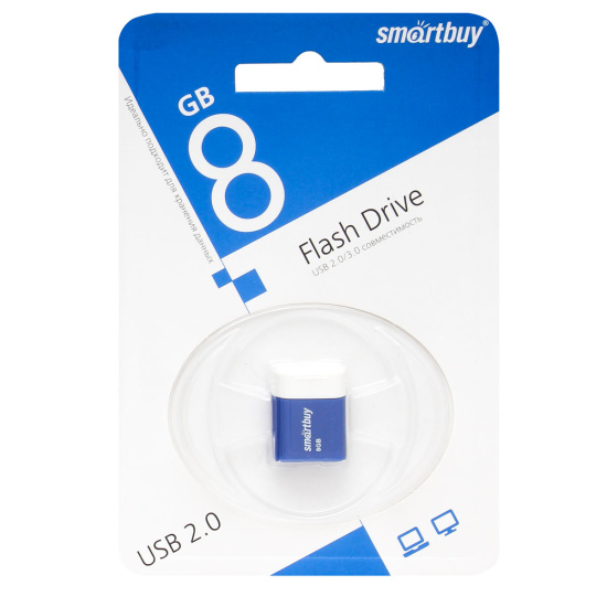 Флеш-память USB 8 Gb Smartbuy LARA Blue (SB8GBLara-B)