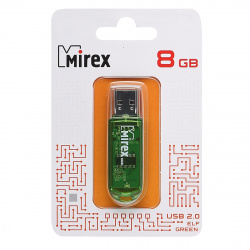 Флеш-память USB 8 Gb Mirex Elf USB 2.0, зеленый