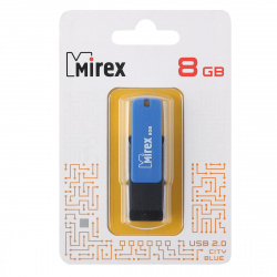 Флеш-память USB 8 Gb Mirex City Blue, черный/синий