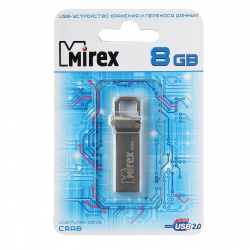 Флеш-память USB 8 Gb Mirex CRAB, металл