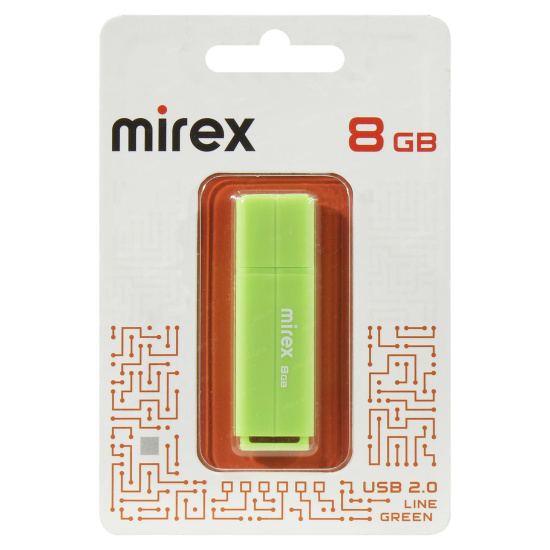 Флеш-память USB 8 Gb Mirex Line Green