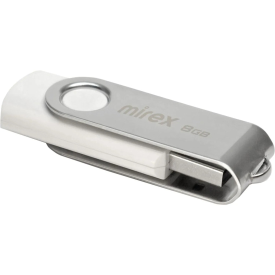 Флеш-память USB 8 Gb Mirex Swivel White, белый