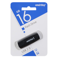 Флеш-память USB 16 Gb Smartbuy Scout Black (SB016GB2SCK)