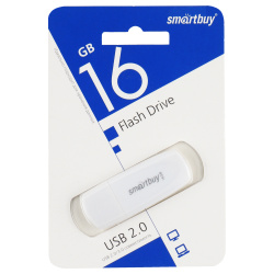 Флеш-память USB 16 Gb Smartbuy Scout White (SB016GB2SCW)