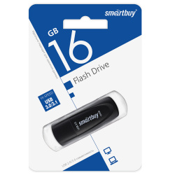Флеш-память USB 16 Gb Smartbuy Scout Black USB 3.0/3.1 (SB016GB3SCK)