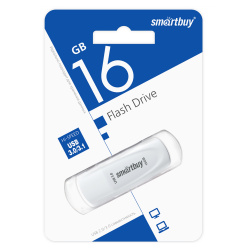 Флеш-память USB 16 Gb Smartbuy Scout White USB 3.0/3.1 (SB016GB3SCW)
