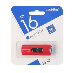 Флеш-память USB 16 Gb Smartbuy STREAM Red (SB16GBST-R3) USB 3.0