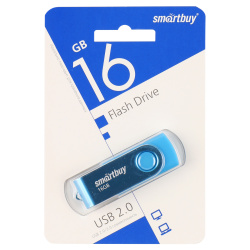 Флеш-память USB 16 Gb Smartbuy Twist Blue (SB016GB2TWB)