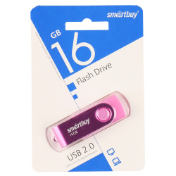 Флеш-память USB 16 Gb Smartbuy Twist Pink (SB016GB2TWP)