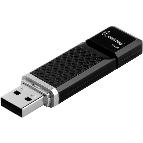 Флеш-память USB 16 Gb Smartbuy Quartz series Black (SB16GBQZ-K)
