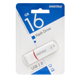 Флеш-память USB 16 Gb Smartbuy Crown White (SB16GBCRW-W)