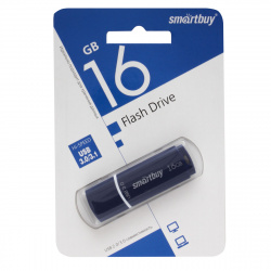 Флеш-память USB 16 Gb Smartbuy Crown Blue (SB16GBCRW-Bl) USB 3.1