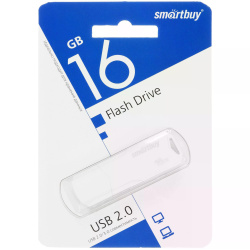 Флеш-память USB 16 Gb Smartbuy CLUE White (SB16GBCLU-W)