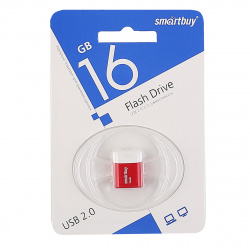 Флеш-память USB 16 Gb Smartbuy LARA Red (SB16GBLARA-R)