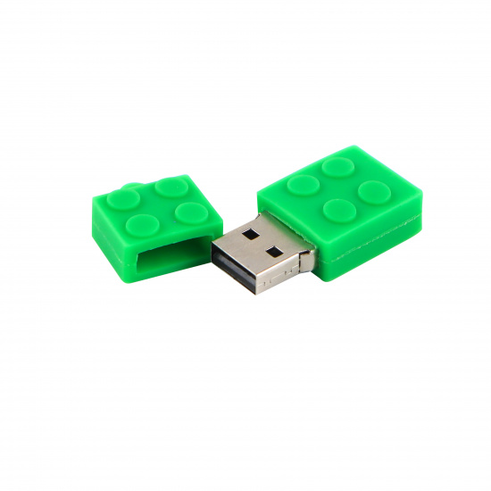 Флеш-память USB 16 Gb 211554 КОКОС Лего зеленый