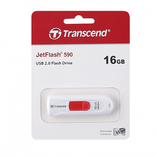 Флеш-память USB 16 Gb Transcend Jet Flash 590 (TS16GJF590W) белый