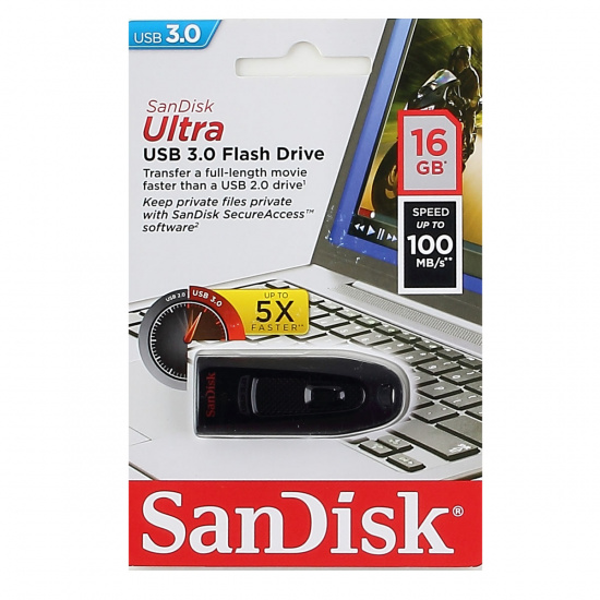 Флеш-память USB 16 Gb SanDisk CZ48 Ultra, USB3.0