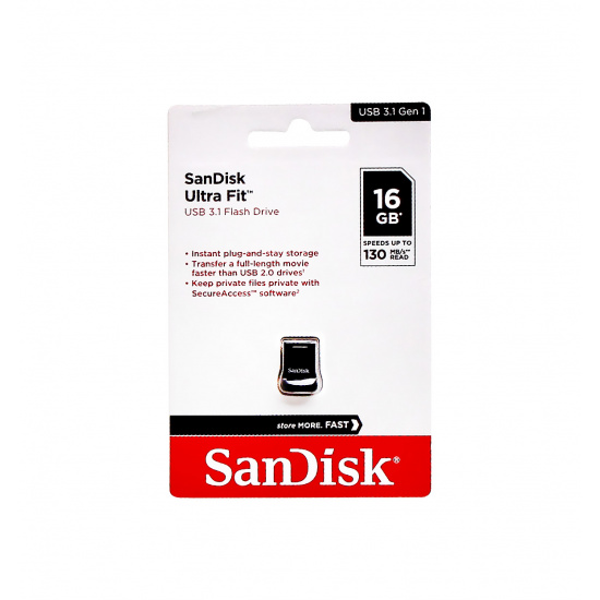 Флеш-память USB 16 Gb SanDisk CZ430 Ultra Fit USB 3.1
