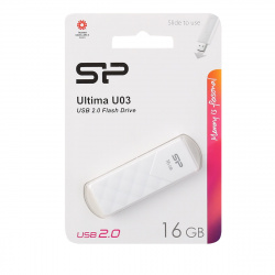 Флеш-память USB 16 Gb Silicon Power Ultima U03, Белый