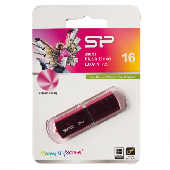 Флеш-память USB 16 Gb Silicon Power Luxmini 720 розовый