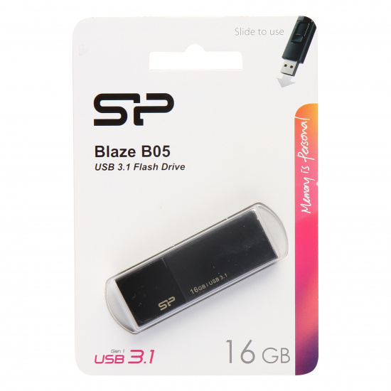 Флеш-память USB 16 Gb Silicon Power Blaze B05 Black USB 3.1