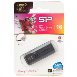 Флеш-память USB 16 Gb Silicon Power Blaze B50 Black Carbon USB 3.0