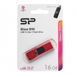 Флеш-память USB 16 Gb Silicon Power Blaze B50 Red Carbon USB 3.0