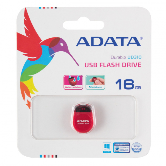 Флеш-память USB 16 Gb  A-DATA DashDrive UD310, Красный