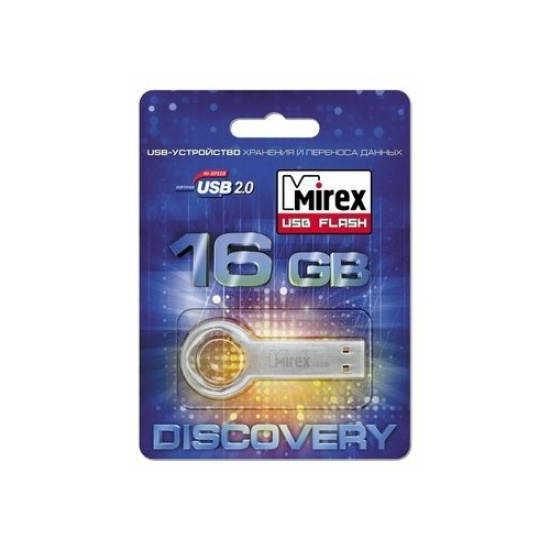 Флеш-память USB 16 Gb Mirex ROUND KEY, металл