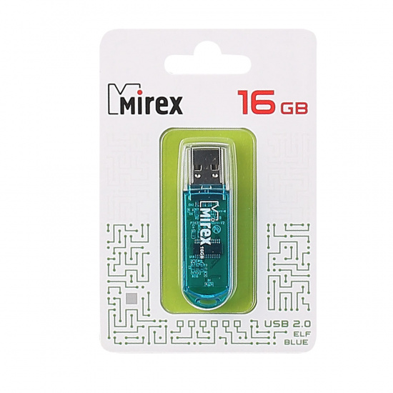 Флеш-память USB 16 Gb Mirex Elf USB 2.0, синий