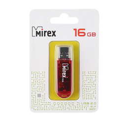 Флеш-память USB 16 Gb Mirex Elf USB 2.0, красный