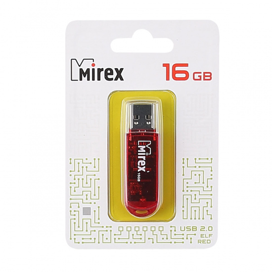 Флеш-память USB 16 Gb Mirex Elf USB 2.0, красный