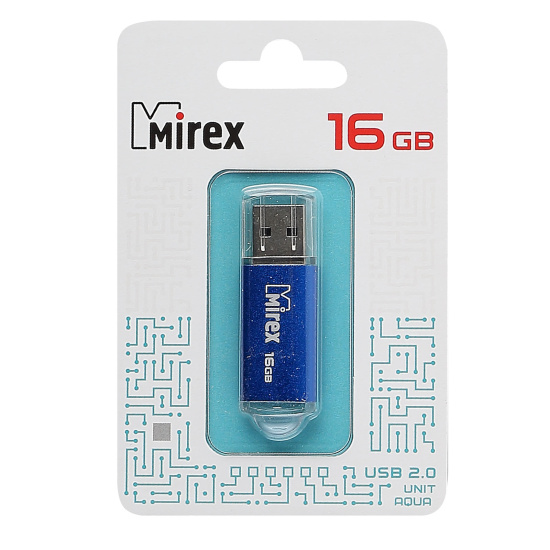 Флеш-память USB 16 Gb Mirex Unit USB 2.0, синий