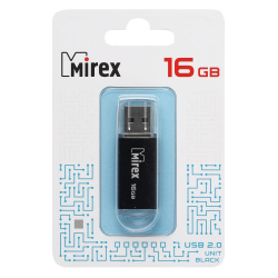 Флеш-память USB 16 Gb Mirex Unit USB 2.0, черный