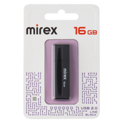 Флеш-память USB 16 Gb Mirex Line Black, черный