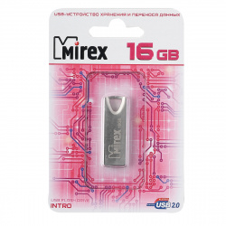 Флеш-память USB 16 Gb Mirex INTRO, металл