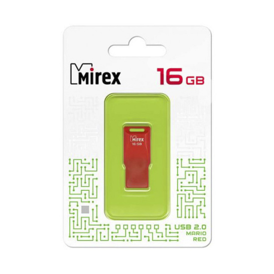 Флеш-память USB 16 Gb Mirex MARIO RED, красный