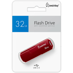 Флеш-память USB 32 Gb Smartbuy CLUE Burgundy (SB32GBCLU-BG)