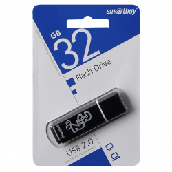 Флеш-память USB 32 Gb Smartbuy Glossy series Black