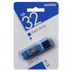 Флеш-память USB 32 Gb Smartbuy Glossy series Blue